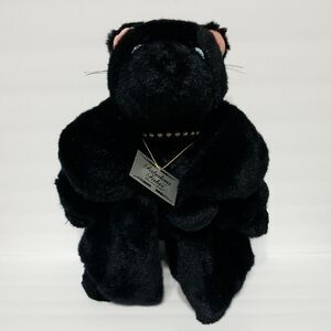 NORTH AMERICAN BEAR CO. VINTAGE FABULOUS FAKES 80' BLACK CAT PEARL NECKLACE RARE